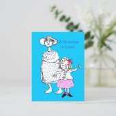 Granma ist Liebe Postkarte (Stehend Vorderseite)
