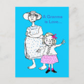 Granma ist Liebe Postkarte (Vorderseite)