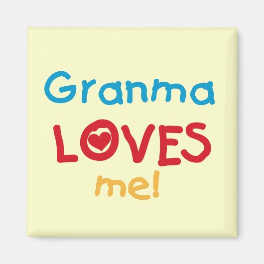 Granma Lieben T - Shirt und Geschenke Magnet (Vorne)