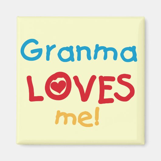 Granma Lieben T - Shirt und Geschenke Magnet (Vorne)