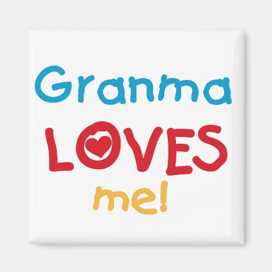 Granma Lieben T - Shirt und Geschenke Magnet (Vorne)