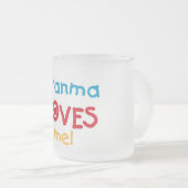 Granma Lieben T - Shirt und Geschenke Mattglastasse (VorderseiteRechts)