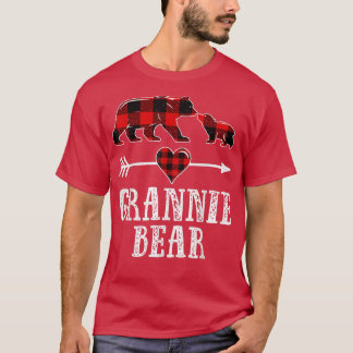 Grannie Bear, Christmas Oma Bear Kariert Pajama T-Shirt