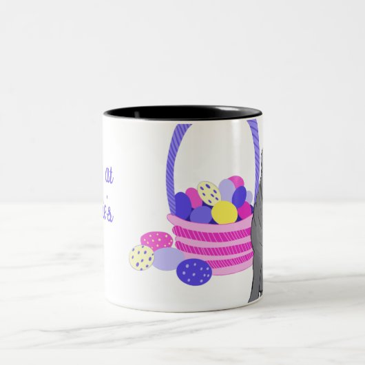 Grannies Mops Zwei-Tone-Kaffee-Tasse Zweifarbige Tasse (Mittel)