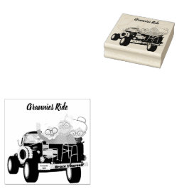 Grannies Ride Brace Sie selbst Gummi Briefmarke Gummistempel