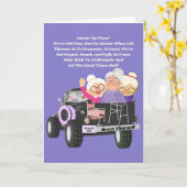 Grannies Ride Greeting Card Karte (Gelbe Blume)