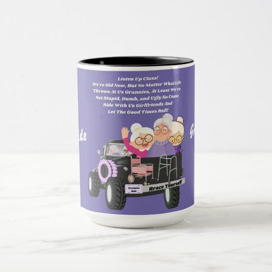 Grannies Ride Two Tone Coffee Tasse (Zentrum)