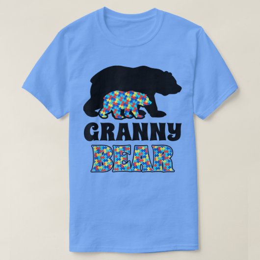 Granny Bear Autism Awareness  T-Shirt (Design vorne)