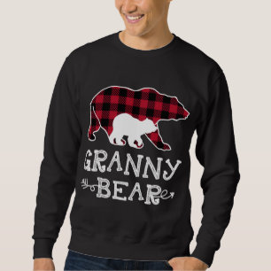 Granny Bear Christmas Pajama Red Kariert Buffalo F Sweatshirt