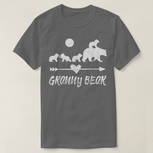 Granny Bear Shirt mit Vier Niedlichen Bären Cubs G (Design vorne)