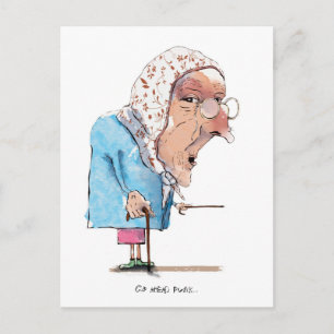 Granny bekommt eine Postkarte! Postkarte