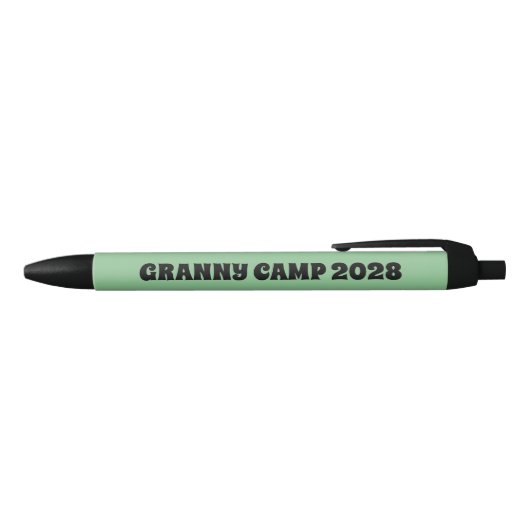 Granny Camp Retro Grüner Text Kugelschreiber (Oberseite)