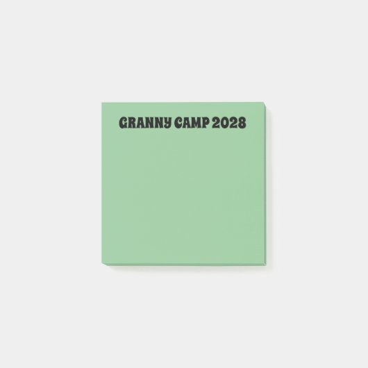 Granny Camp Retro Grüner Text Post-it Klebezettel (Vorderseite)