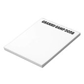 Granny Camp Retro Text Notizblock (Rotiert)