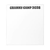 Granny Camp Retro Text Notizblock (Vorderseite)