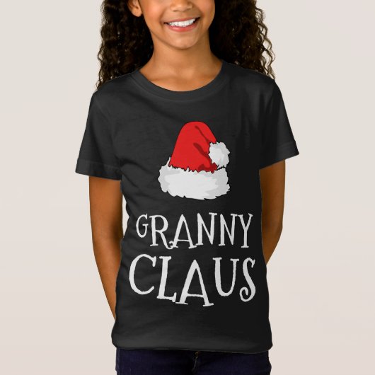 Granny Claus Christmas Hat Family Group Matching P T-Shirt (Vorderseite)
