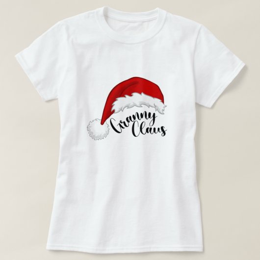 Granny Claus Weihnachts Weihnachtsmann T - Shirt (Design vorne)