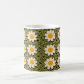 Granny Daisy Crochet Pattern Floral Retro Texture Kaffeetasse (Mittel)