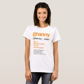 Granny Definition Großartiges Geschenk T-Shirt (Vorne ganz)