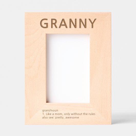 Granny Definition Laser Etted Picture Frame Geätzte Rahmen (Vorderseite)