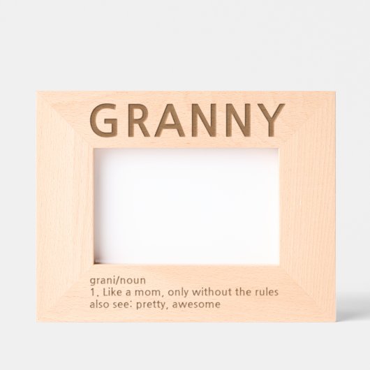 Granny Definition Laser Etted Picture Frame Geätzte Rahmen (Vorderseite)