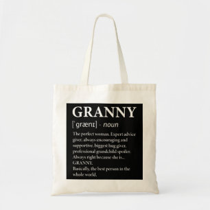 Granny Definition Oma Funny Großmutter Tragetasche