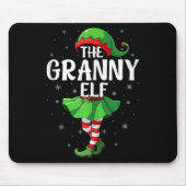 Granny Elf Christmas Grandma Women Elf Squad Xmas Mousepad (Vorne)
