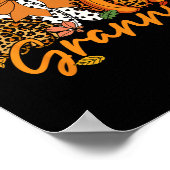 Granny Erntedank Leopard Pumpkin Coquette Bow M Poster (Ecke)