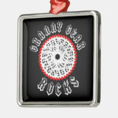Granny Gear Rocks Cycling Ornament Aus Metall (Links)