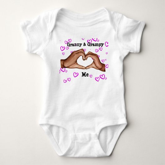 granny & grampy Liebe Baby Strampler (Vorderseite)