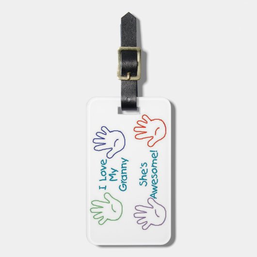 Granny Hands Gepäckanhänger (Vorderseite vertikal)