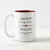Granny ist mein Name Spoiling ist mein Spiel Foto  Zweifarbige Tasse (Links)