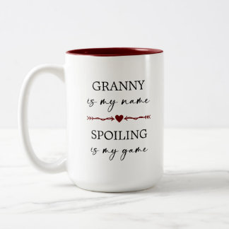 Granny ist mein Name Spoiling ist mein Spiel Foto Zweifarbige Tasse