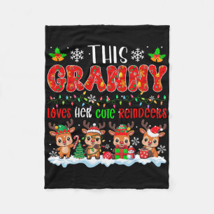 Granny Lieben Ihre Niedlichen Renditen Xmas Gruppe Fleecedecke