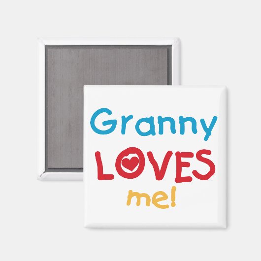 Granny Lieben Me Tshirts und Geschenke Magnet (Vorderseite/Rückseite)