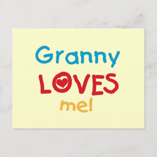 Granny Lieben Me Tshirts und Geschenke Postkarte