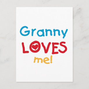 Granny Lieben Me Tshirts und Geschenke Postkarte