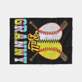 Granny Of Both Half Sell Softll Ice Cream Drip  Fleecedecke (Vorderseite (Horizontal))