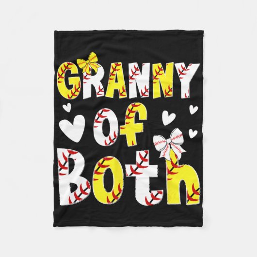 Granny Of Both Proud Softll Sell Granny Grandma  Fleecedecke (Vorderseite)
