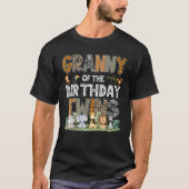 Granny Of The Birthday Twins Safari Wild One Zoo A T-Shirt (Vorderseite)