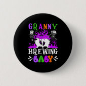 Granny Of The Brewing Baby Grandma To Be Halloween Button (Vorderseite)