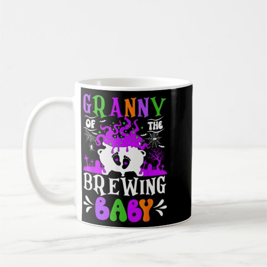 Granny Of The Brewing Baby Grandma To Be Halloween Kaffeetasse (Links)