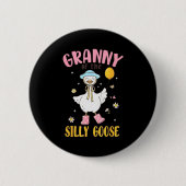 Granny Of The Silly Goose First Birthday Family Ma Button (Vorderseite)