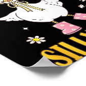 Granny Of The Silly Goose First Birthday Family Ma Poster (Ecke)