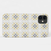 Granny Quadrat-Skizze gelb grau Case-Mate iPhone Hülle (Rückseite (Horizontal))