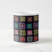 Granny-Quadrate Jumbo-Tasse (Vorderseite)
