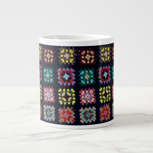 Granny-Quadrate Jumbo-Tasse (Vorderseite)