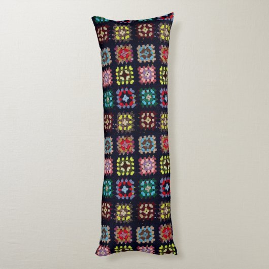 Granny-Quadrate Seitenschläferkissen (Rückseite (Vertikal))