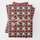 granny quadratischer Weihnachtsfeiertag Geschenkpapier Set (Beispiel)