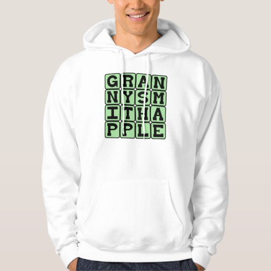 Granny Smith Apfel, Farbe und Obst Hoodie (Vorderseite)